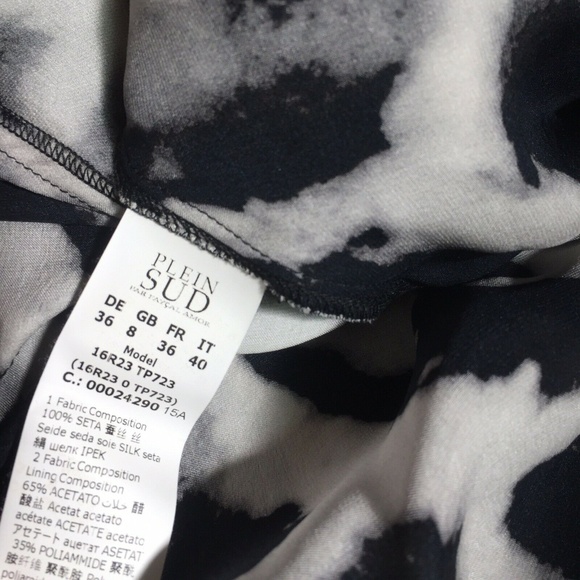 Plein Sud Silk Mini Dress Animal Print 36 0 2 XS - Picture 7 of 8